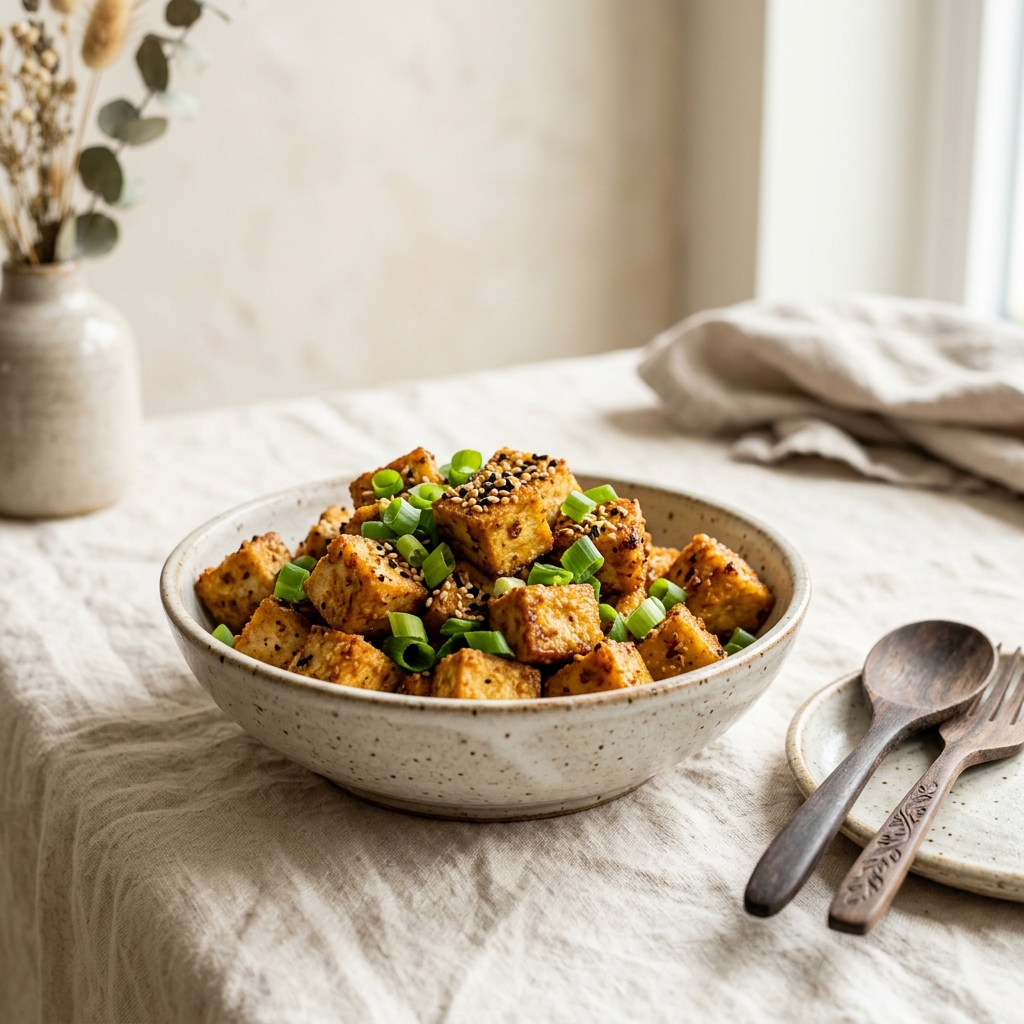 Crispy Baked Glazed Tofu